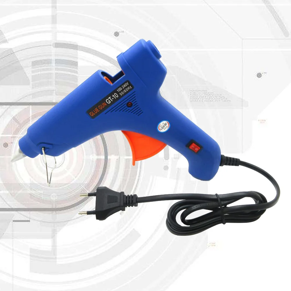 

100W Hot Glue Gun Quick Heat DIY Craft Repair Kit Eu Plug Blue Melt Glue Stick Adhesive for Plastic Fabric