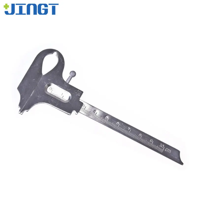 JINGT Dental Orthopedic Dedicated Free Kaki Tape Metal Cursor Card Rule Tooth Use Stainless Steel Measuring Instrument