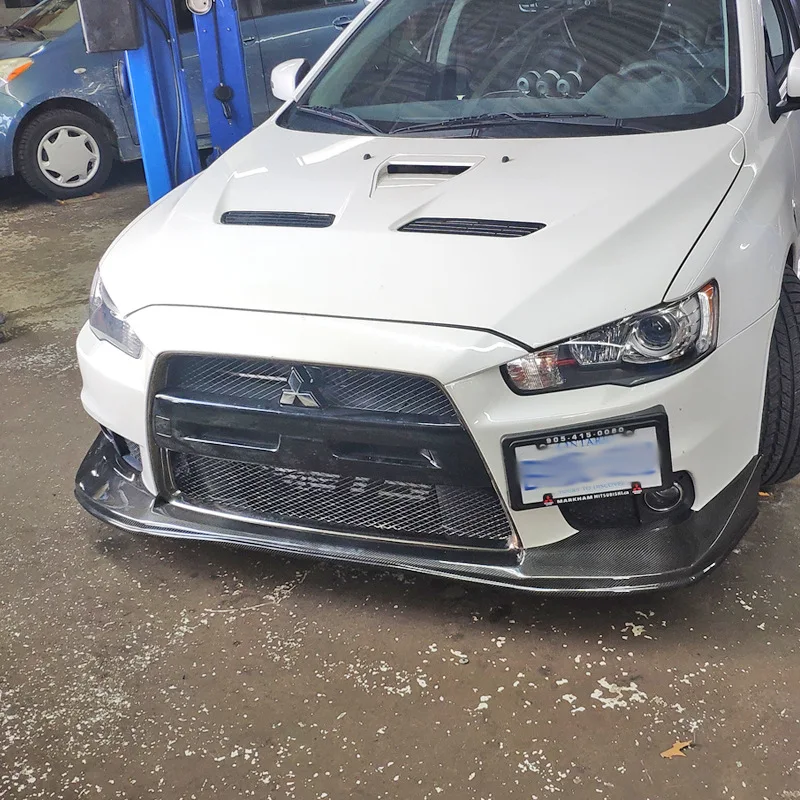 

Applicable To Mitsubishi Evolution10 Yishen Modified JUN Carbon Fiber Front Lip Small Bag Head Lip Front Shovel Chin