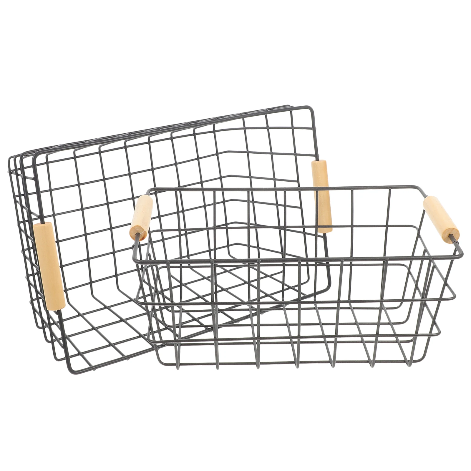 

2 Pcs Grid Storage Basket Storage Basket for Snacks Toys Books Large Capacity Household Desktop ganizer R om Color