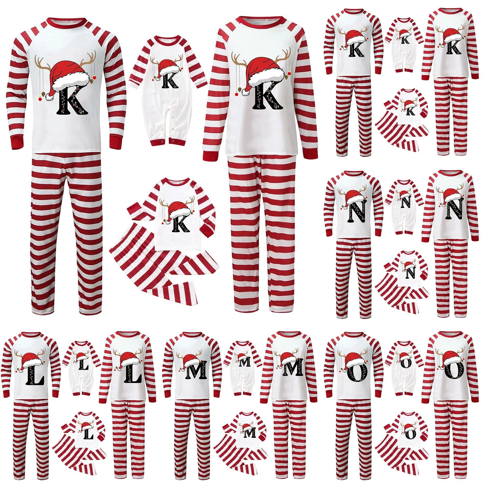 

Christmas Set Men Daddy Alphabet Printed Cute Funny Blouse Tops And Pants Family Clothes Pajamas Outfits For Home Holiday Suit