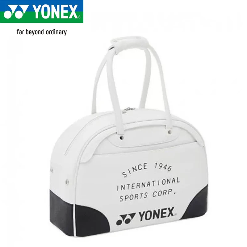 

YONEX High Quality Badminton Boston Bag Large Capacity Racket Handbag Sports Travelling Bag PU Leather Unisex Portable Durable