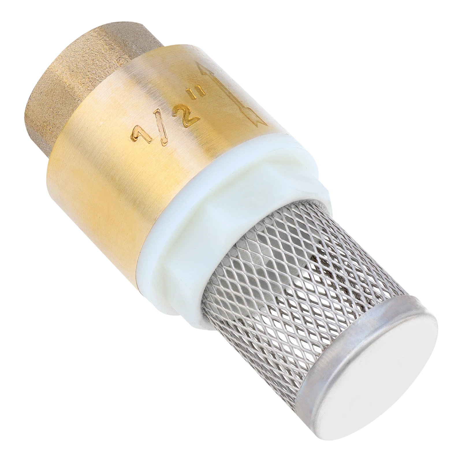 1 Piece Brass Foot Valve Water Pump Bottom Valve with Filter, Foot Valve Filter No Return Valve Foot Valve Strainer