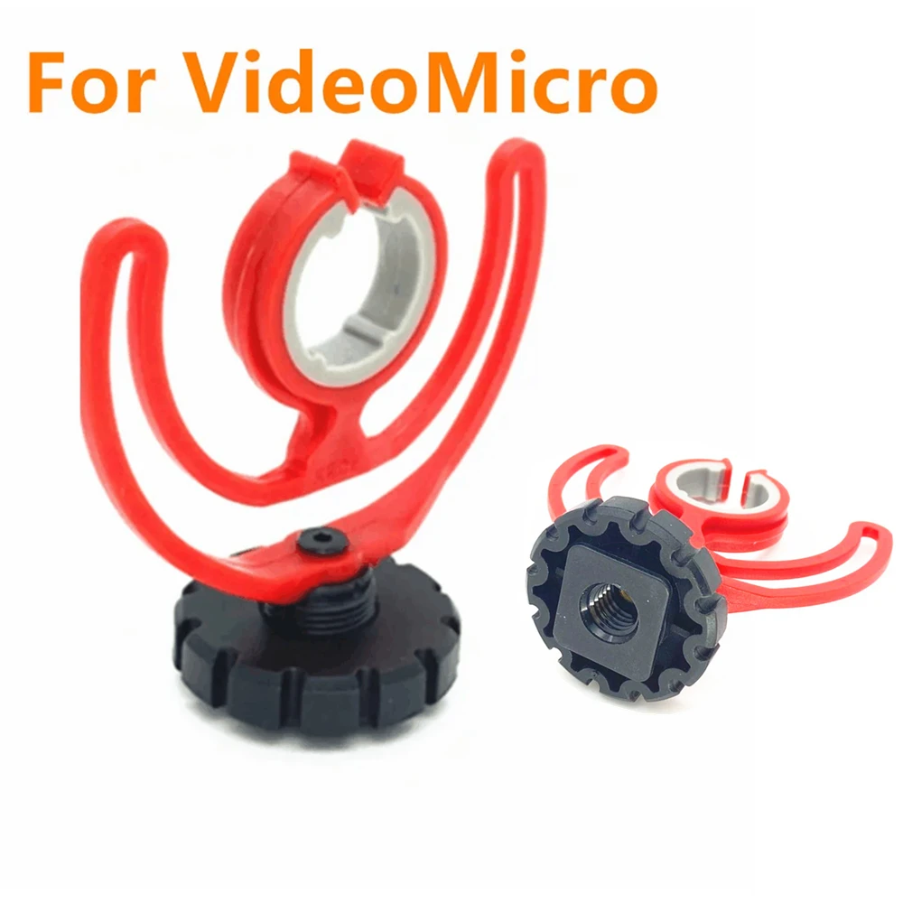 Qalart Kaltschuh Mikrofon Klemme Clip Stativ Halterung Ständer Stoßfest Adapter für Rode VideoMicro Videomic Go II GOII NTG BOYA BY-MM1 3