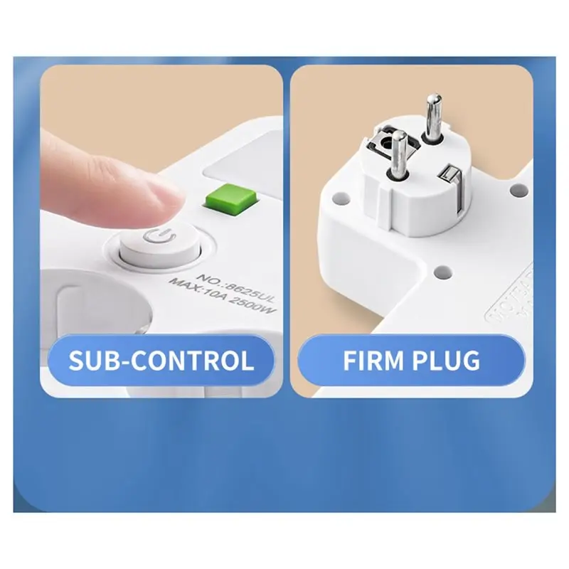 ปลั๊กไฟ AB42-EU แบบ 4 ช่อง พร้อมพอร์ต USB Type-C สองแบบ ไม่ต้องใช้สายต่อ