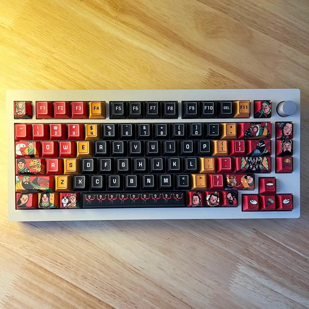 MDA Profile PBT Keycaps Chinese Shadow Puppets Play Traditional Opera Mechanical Keyboard 130 Keys No Backlit Keycap