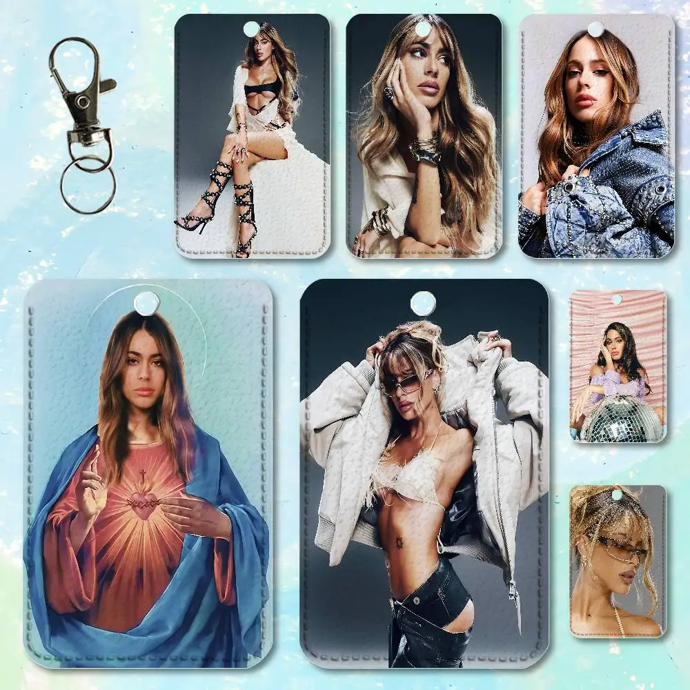 

T-Tini S-Stoessel Singer Premium PU Leather Card for Daily Use Holder Card Case with Metal Carabiner Customizable Design