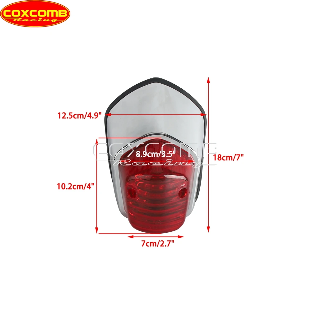 Rear Brake Light For Harley Cafe Racer Honda VT VTX Shadow Yamaha Suzuki Chopper Bobber Motorcycle Taillight Tail Running Lamp