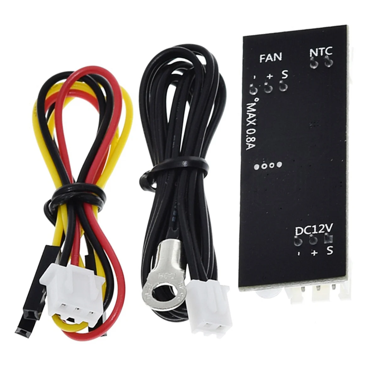 2X Single 12V 0.8A DC PWM 2-3 Wire Fan Temperature Control Speed Controller Chassis Computer Noise Reduction Module
