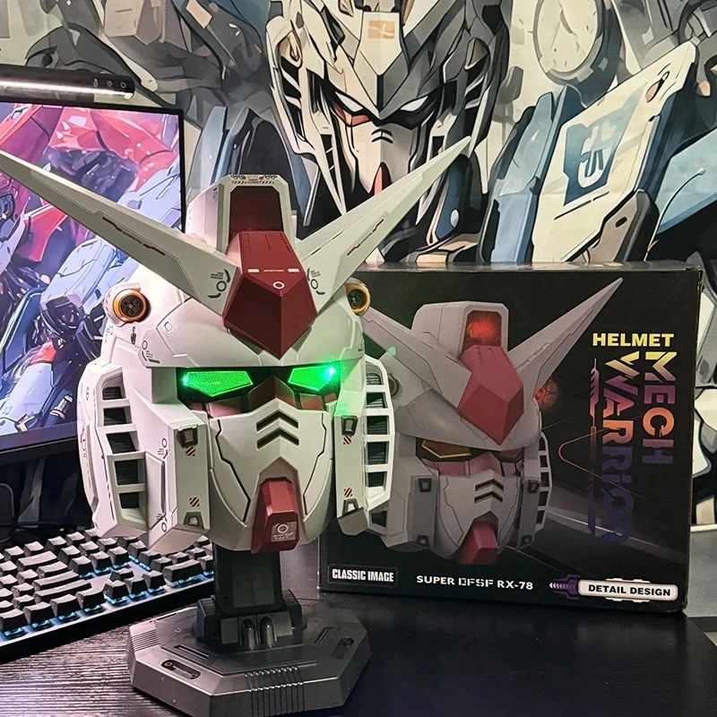 사이버 펑크 1:1 Rx-78-02 헬멧, 로봇 메카 헬멧, 경량 터치 컨트롤, 패셔너블한 코스프레 의상, 할로윈 장난감, 콜