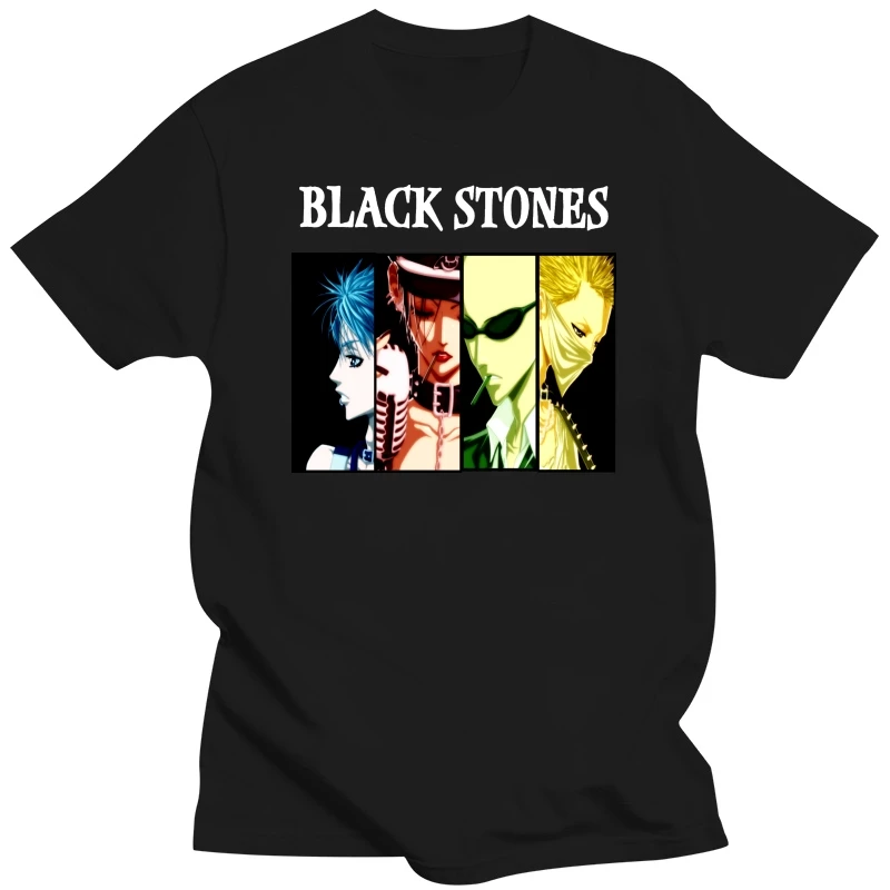 Male Nana Osaki T Shirts Short Sleeves Cotton Tshirt Cool T-shirt Casual Anime Manga Black Stones Tees Tops Ai Yazawa Clothes