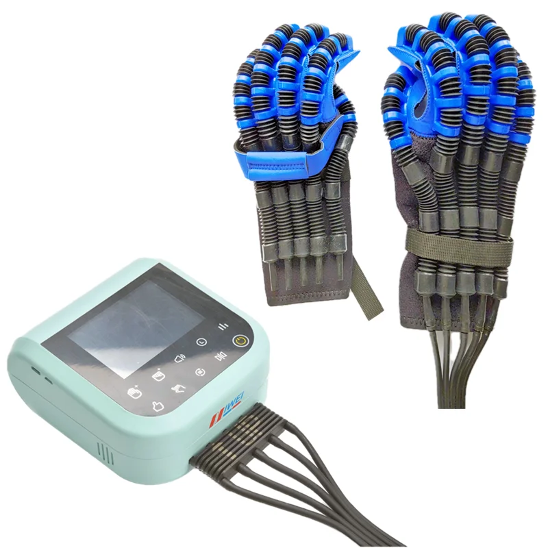 

The Latest Upgraded Stroke Induced Hemiplegic Hand Injury English Extended Pneumatic Massage Robot Rehabilitation Gloves