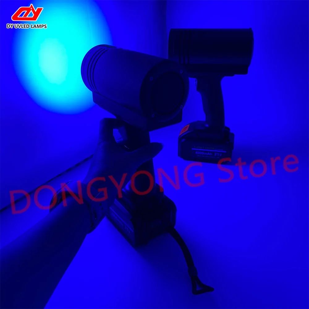 130W high-power 365nm rechargeable portable purple detection lamp, used for automobile body defect detection and paint repair