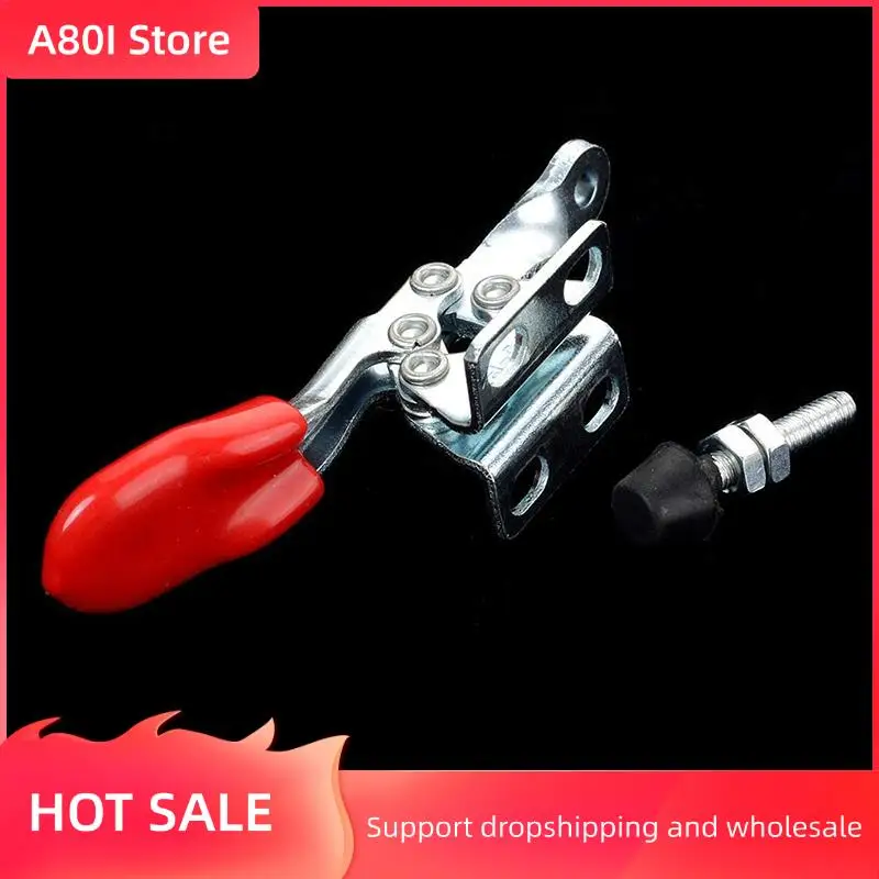 

A80I 12 Pieces Hand Tool Adjustable Toggle Clamp 201A Antislip Red Horizontal Clamp 201-A Quick Release Heavy Duty Tool