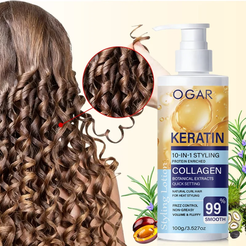 Keratin Leave-in Moisturizing Elastin Deep Moisturizing Repair Dry Frizzy Rough Setting Lotion