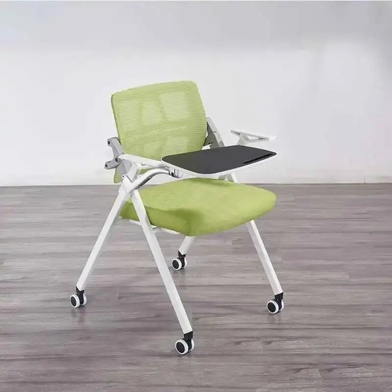 

with Chair Folding Writing Training Board Desk Conference Office Chair Employee Wheels Negotiation Furniture 바퀴 의자 리클라이닝 의자