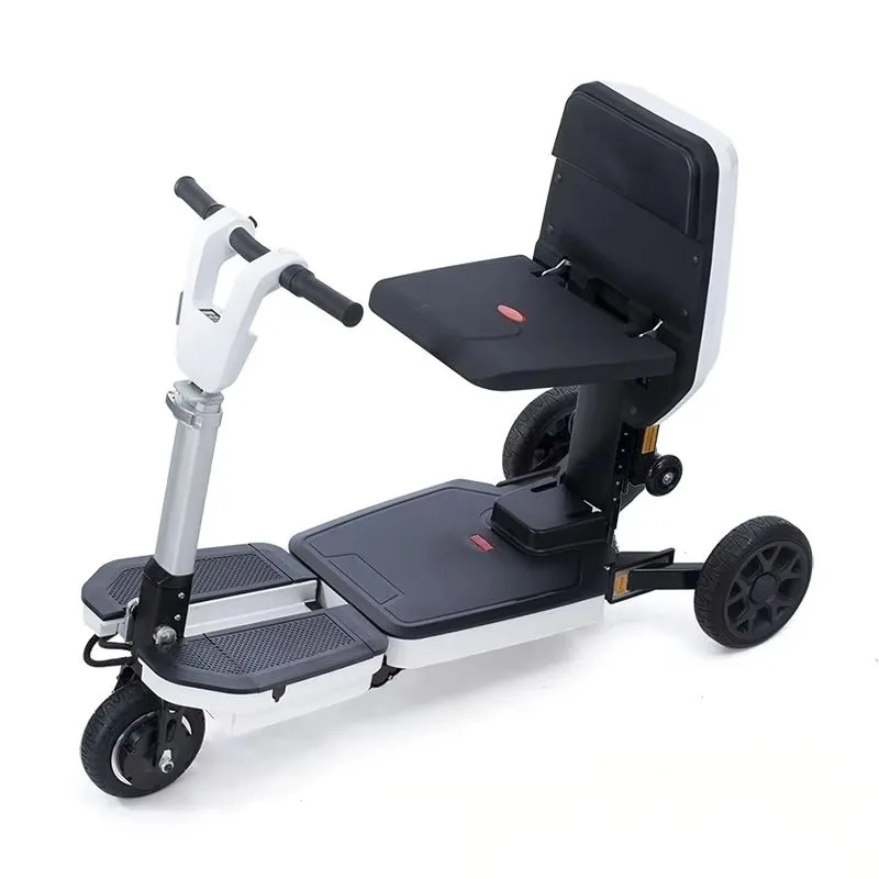 Lightweight Folding Three Wheel Lithium Battery Handicapped Mobility Electric Scooter for Disabled Compact Foldable