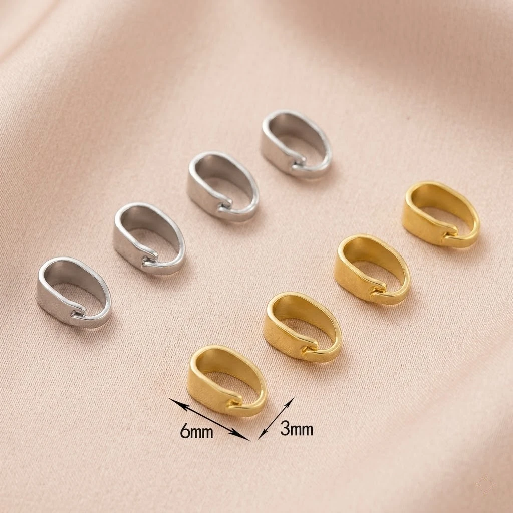 50 Stück/Lot 18K Goldfarbene Messing-Anhänger-Verschlüsse, Melonensamen-Charms, Verbinder für DIY-Halskettenherstellung – Detail 1