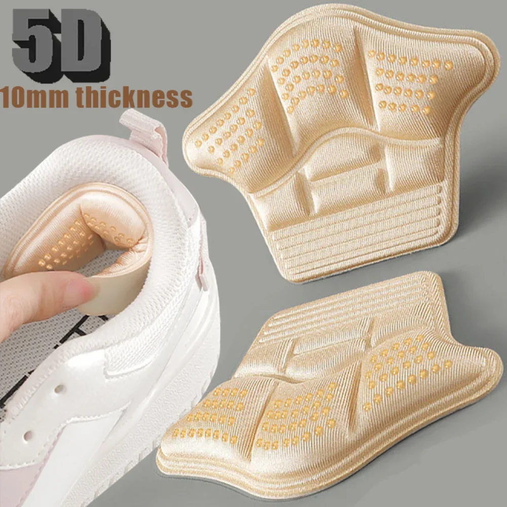 

2Pair Heel Adjust Stickers Heel Protectors Sneaker Shrinking Size Insoles Anti-wear Feet Shoe PadsSize High Heel Cushion Inserts