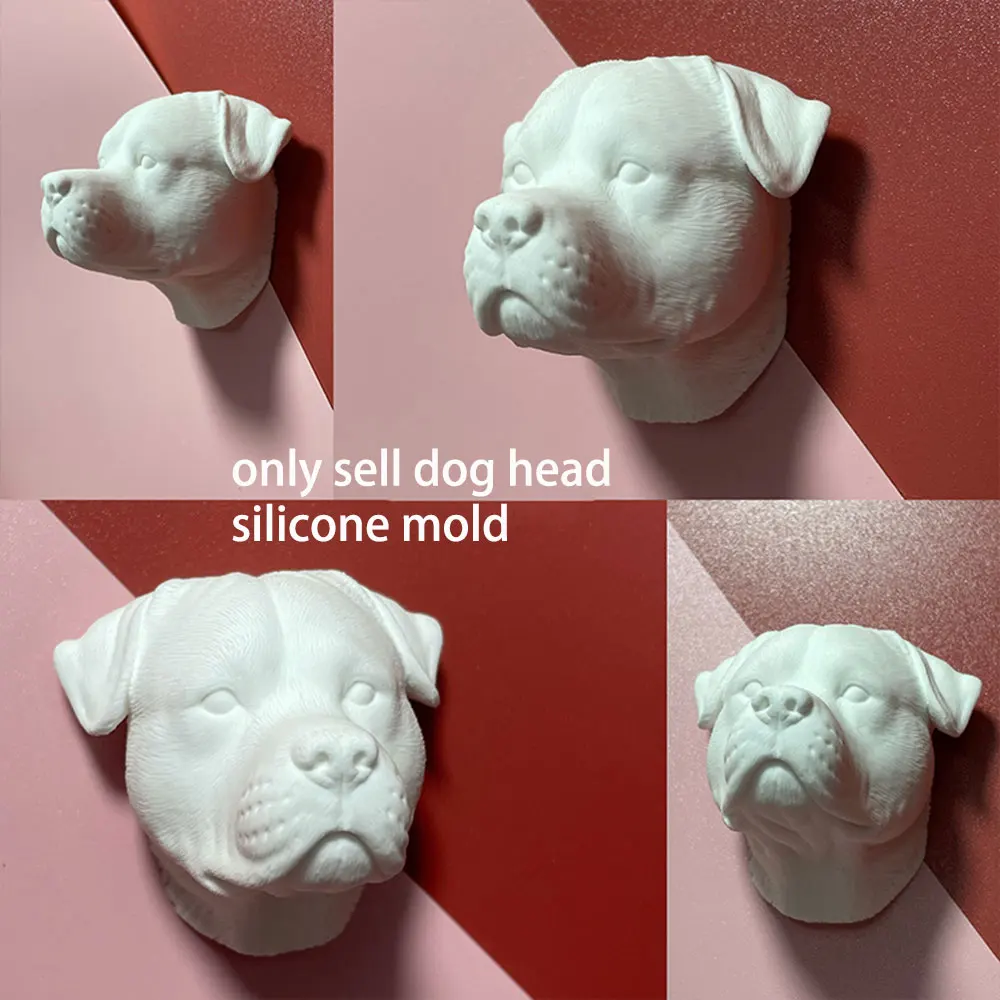 Rottweiler Avatar Silicone Mold West Highland White Terrier Bichon Frize Greyhound Animal Pet Dog Gypsum Resin Concrete DIY Mold