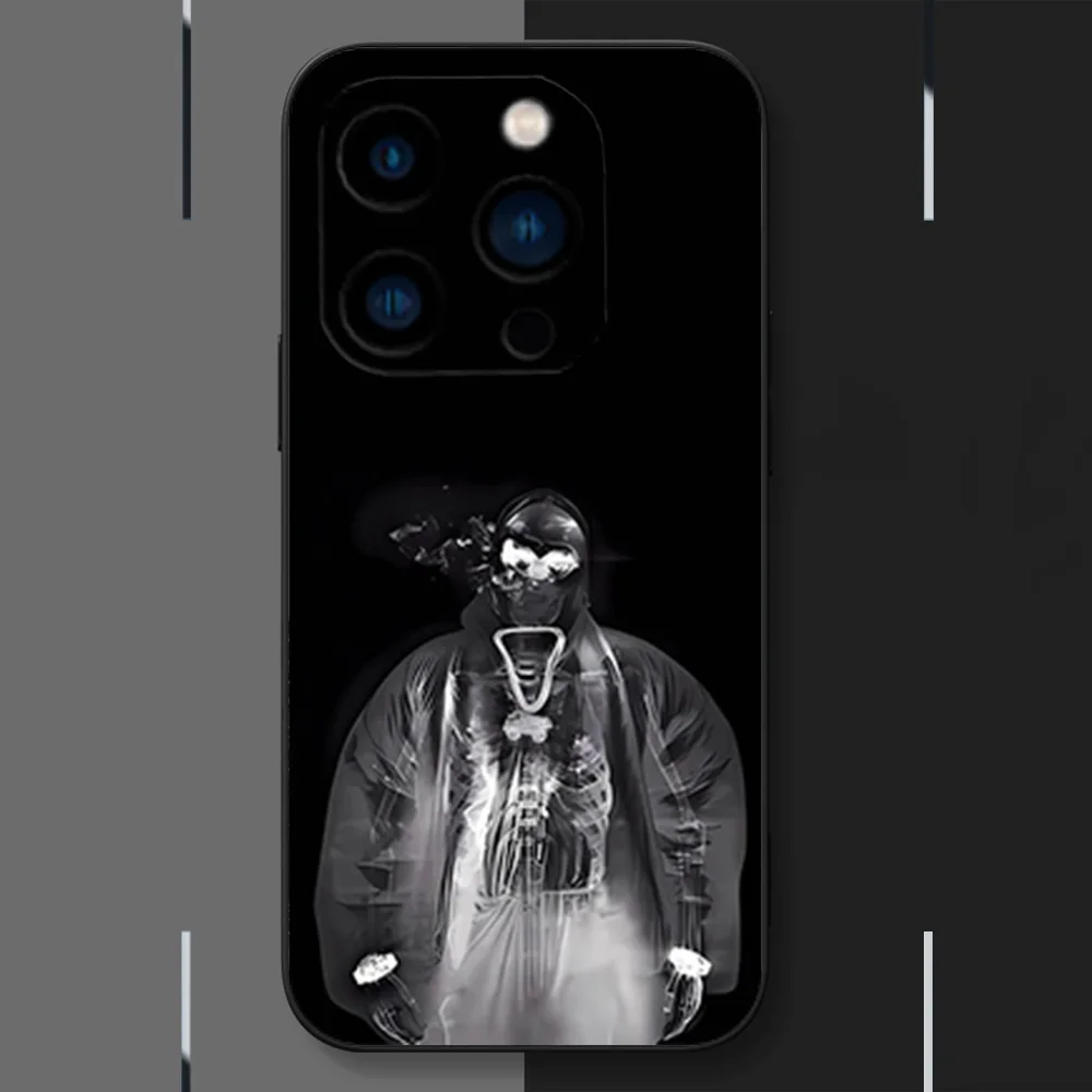 Singer Y-Yeat Phone Case for iPhone 12 11 13 14 15 16 Max Pro Plus Black Soft Silicone Cover