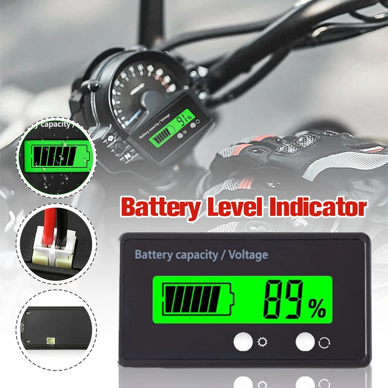 

Lcd 12v 24v 36v 48v Battery Status Voltmeter Monitor Caravan Brand New Lead-acid Battery Lithium Battery Gy-6s Power Display