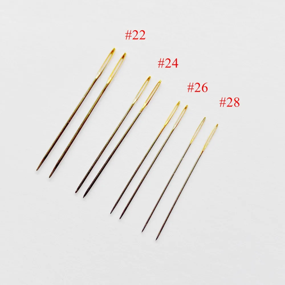 oneroom  10 pcs / lot #26 #24 #22 # 28 golden tail Needles for aida 9ct 11ct 14ct 18ct fabric cross stitch blunt embroider