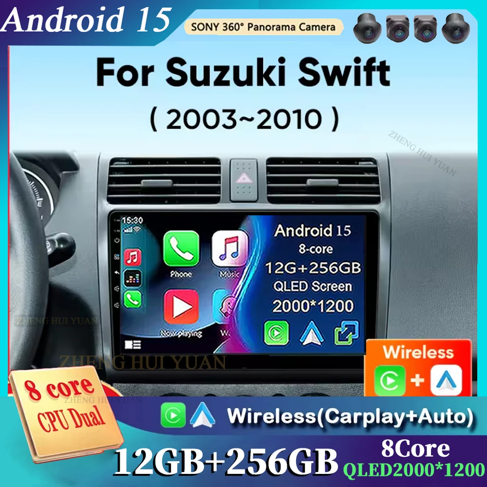 

Автомобильное радио Android 15 для Suzuki Swift 2003 2005 2006 2007 2008 2009 2010 Беспроводной Carplay Android Auto Автомобильный мультимедийный плеер 2 D