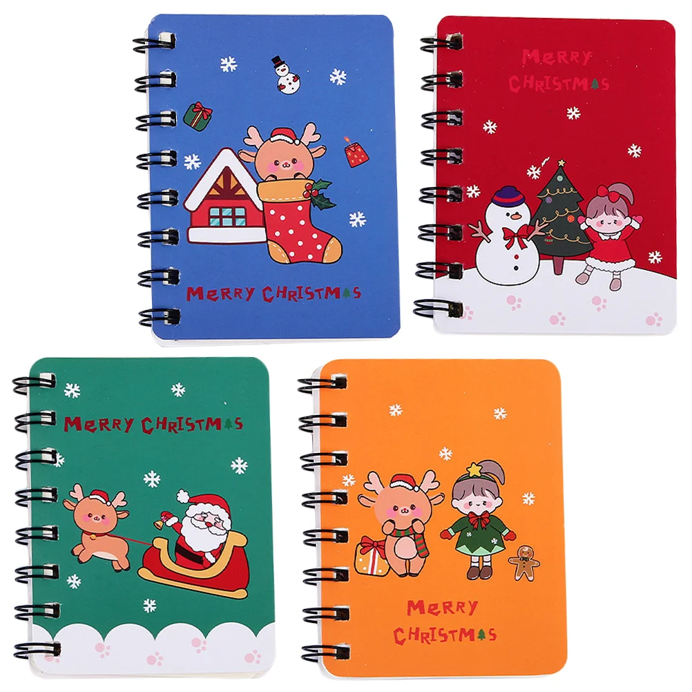 

Christmas Study Notes Compact Office Notepad Spiral Notebook Small Coil Notepads Sto