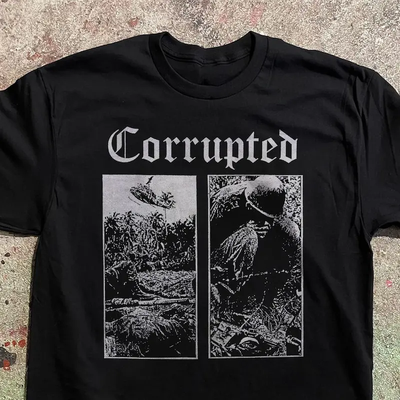 Corrupted Band Shirt: Japanese Sludge Metal, Dark Tee
