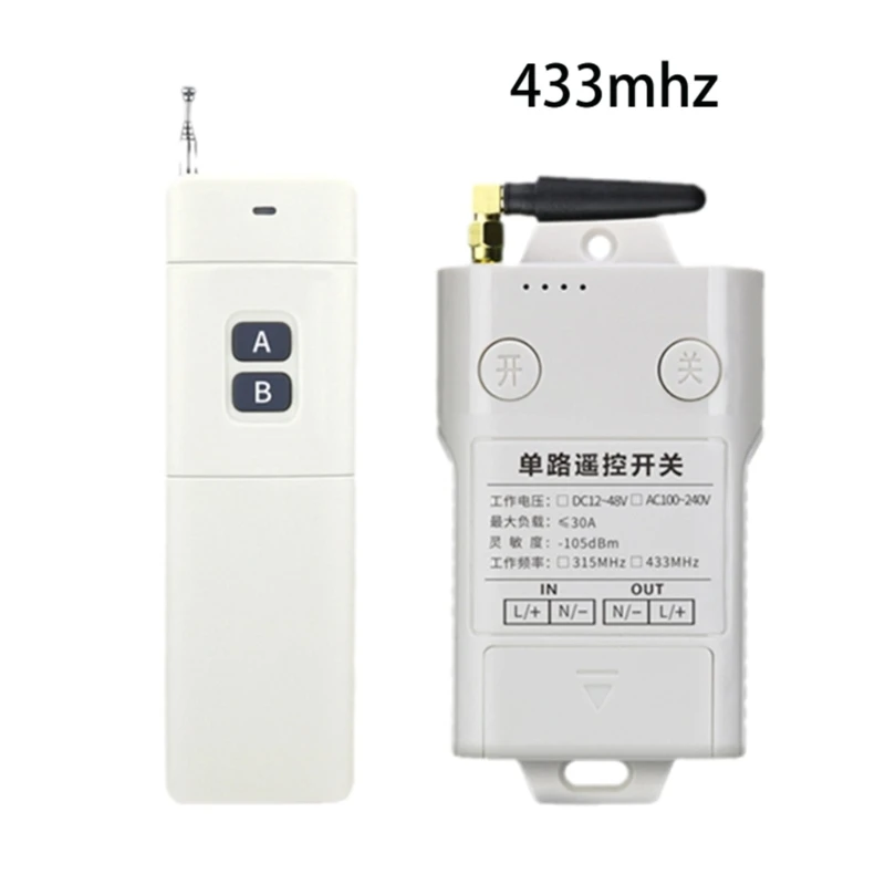 3000M Long Distance 12V-48V RF Wireless Remote Control Switch System Transmitter Receiver 315/433MHz For Water Pump K1KF