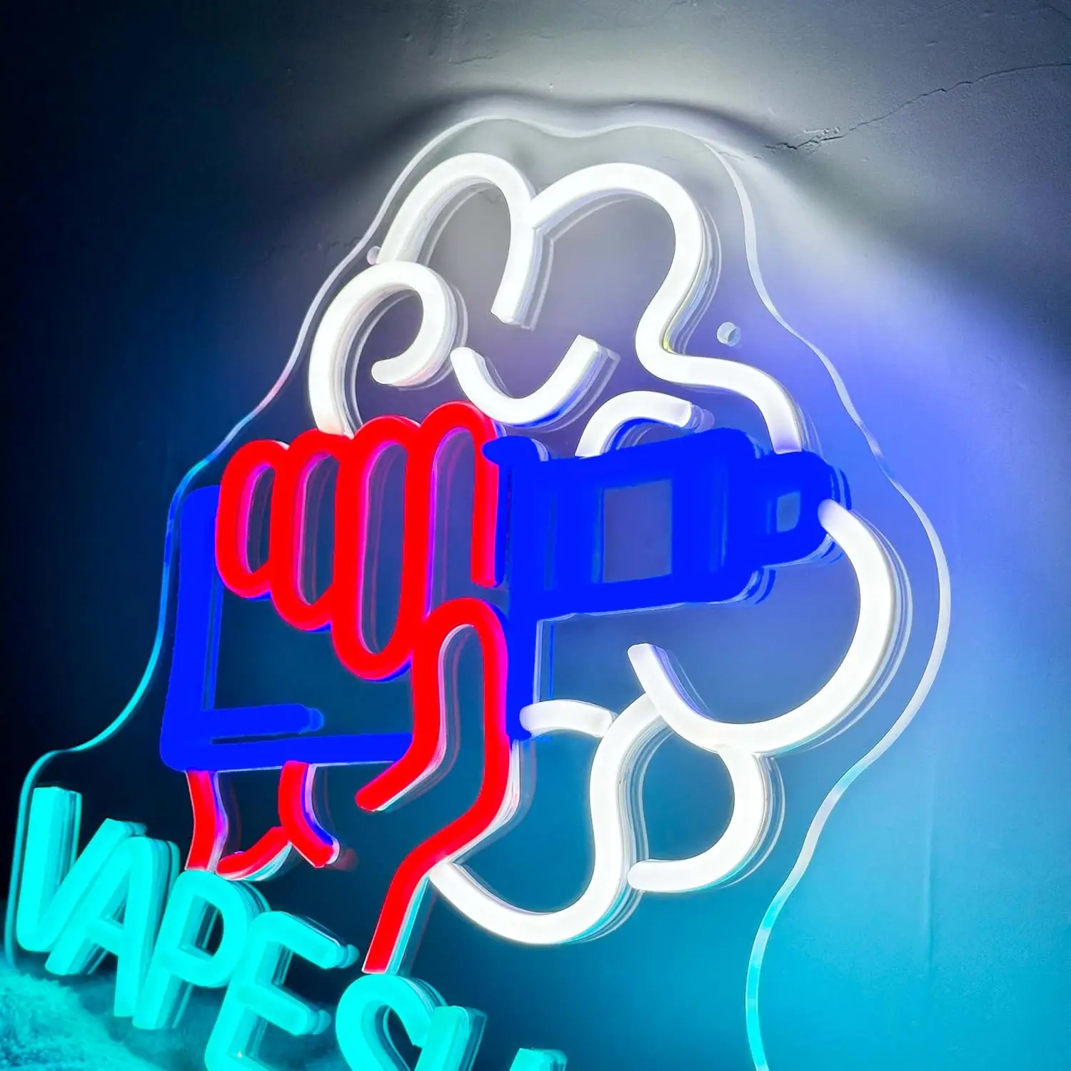 Неоновая вывеска для магазина электронных сигарет