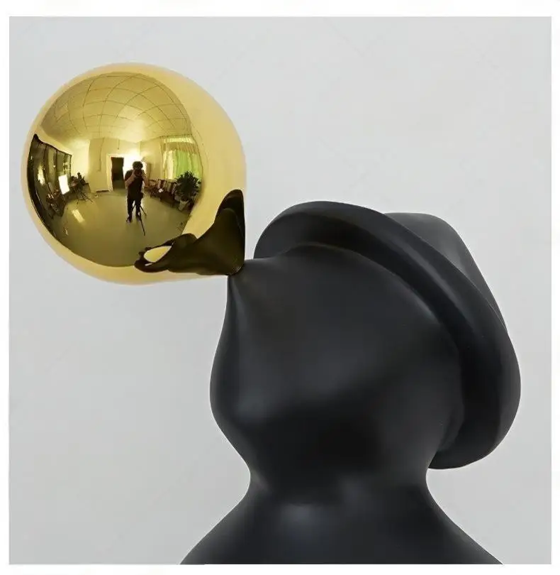 Character Art Design Sculpture Resin Floor Lamp Hotel Lobby Exhibition Hall Light Luxury Fiberglass Large Decorative Ornament