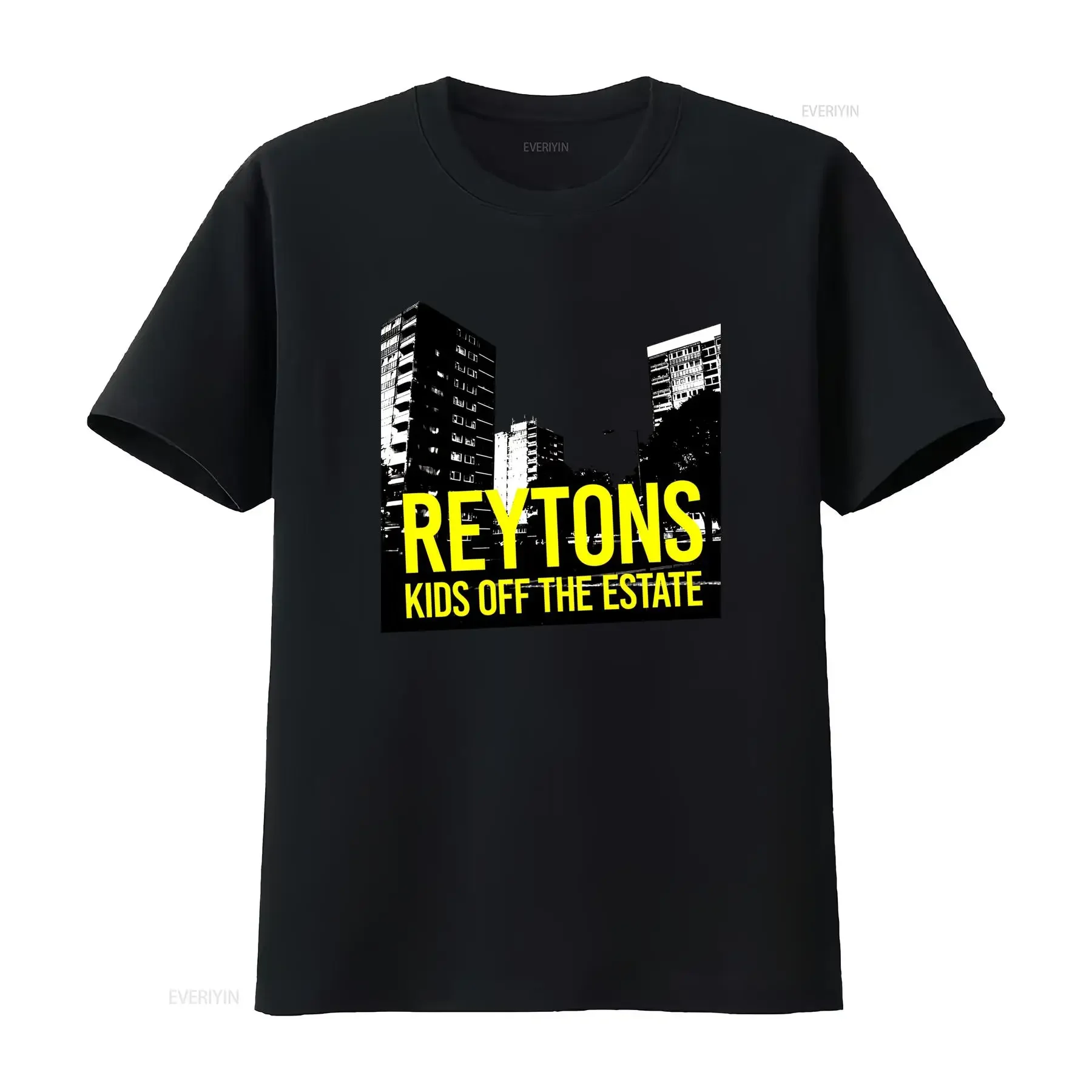 Reyton 3 Estate Agent Theme T Shirt White Casual Round Neck with Reytons Logo Off The Slogan Print All Season Fit for Real