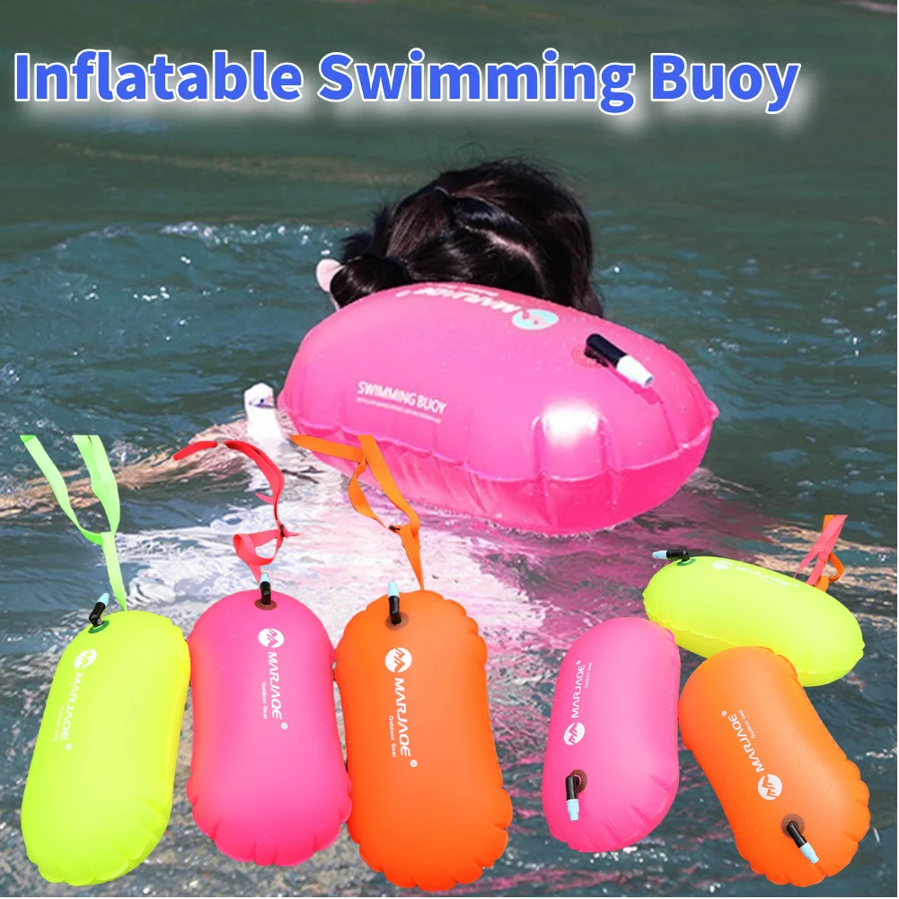 

Swimming Bucket Dry Bag Inflatable Open Swimming Buoy Tow Floating Bag Waterproof Double AirBags Water Sport Floating Bags