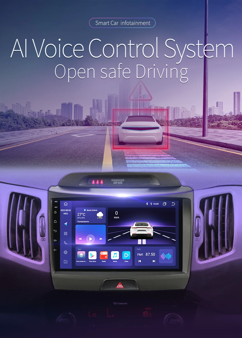Hizpo 2 Din Android Auto Radio For KIA Sportage 3 2010-2016 2015 Carplay 4G Car Multimedia GPS 2din Autoradio WIFI RDS DSP 4G BT