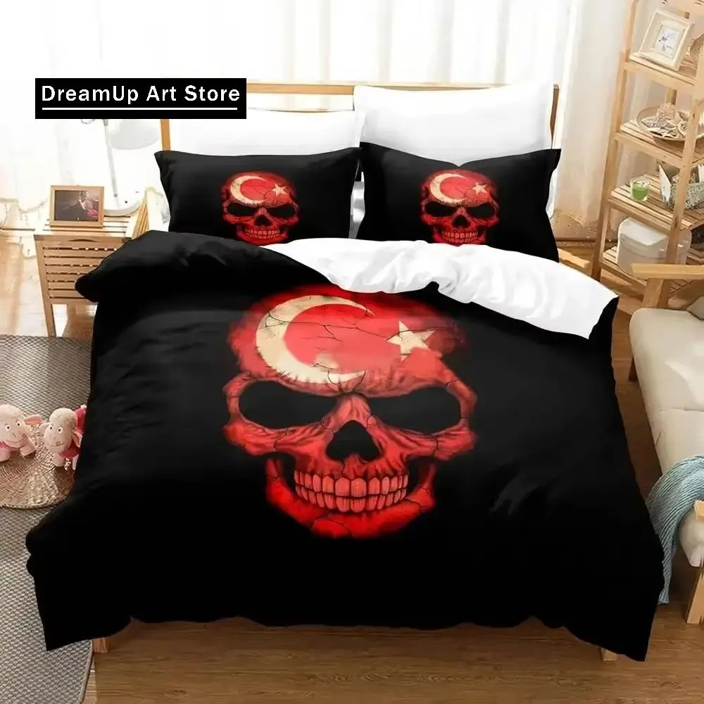 Fashion 3d Print Turkey Flag Bedding Set Duvet Cover Bed Set Quilt Cover Pillowcase Comforter king Queen Size Boys Adult Bedding