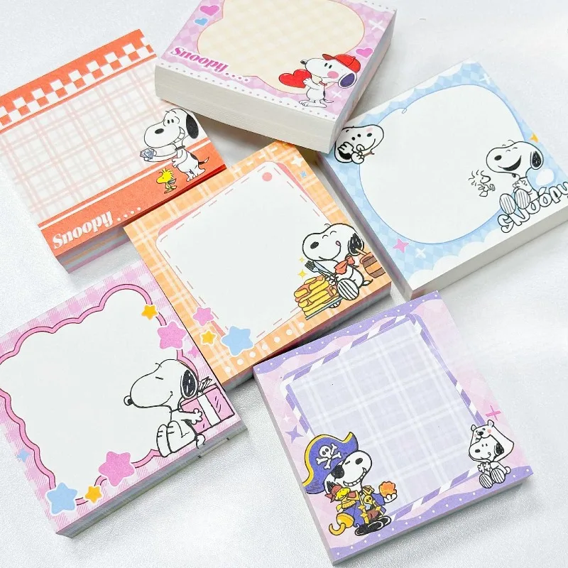 Snoopys New Memo Pad Anime Message Paper Note Markers Index Stickers Student To Do List Notes School Stationery Gift