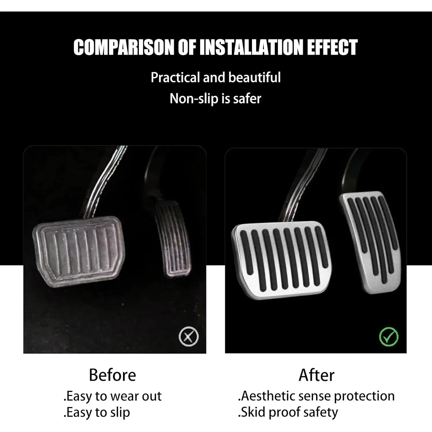 ل تسلا نموذج 3/Y غطاء دواسة الألومنيوم 2 حزمة الملحقات 2022-2025 منصات دواسة القدم المضادة للانزلاق الأداء مسرع Tesmayx