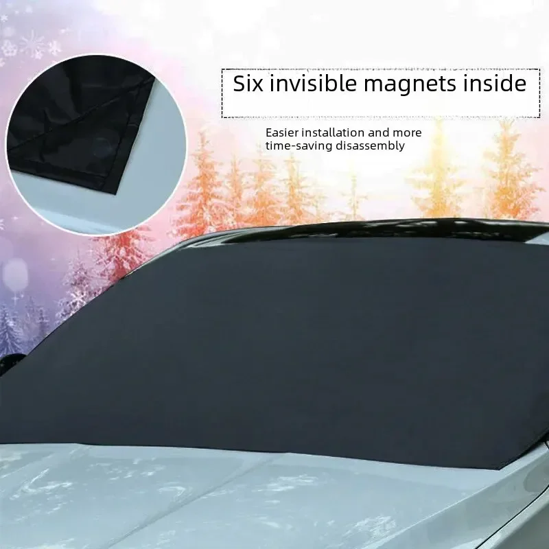 Car Snow Shield Magnetic Absorption Storage Bag Waterproof Sun Protection Cream Sunscreen Universal Fit Front Row All Models