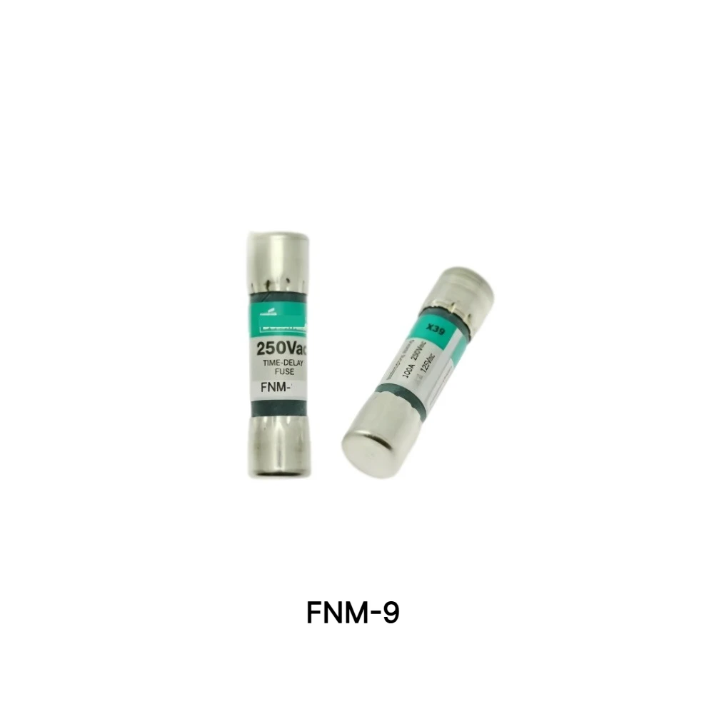 FNM-9 Time Delay Cartridge Fuse 9A 250VAC Circuit Protection 【10-Pack】 OEM