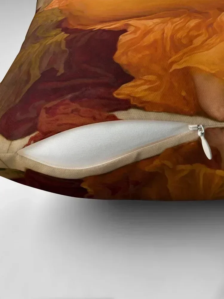 Flaming June - Sir Frederic Leighton 1895 Throw Pillow Couch Pillows pillow pillowcase Decorative Cushion Cover pillow