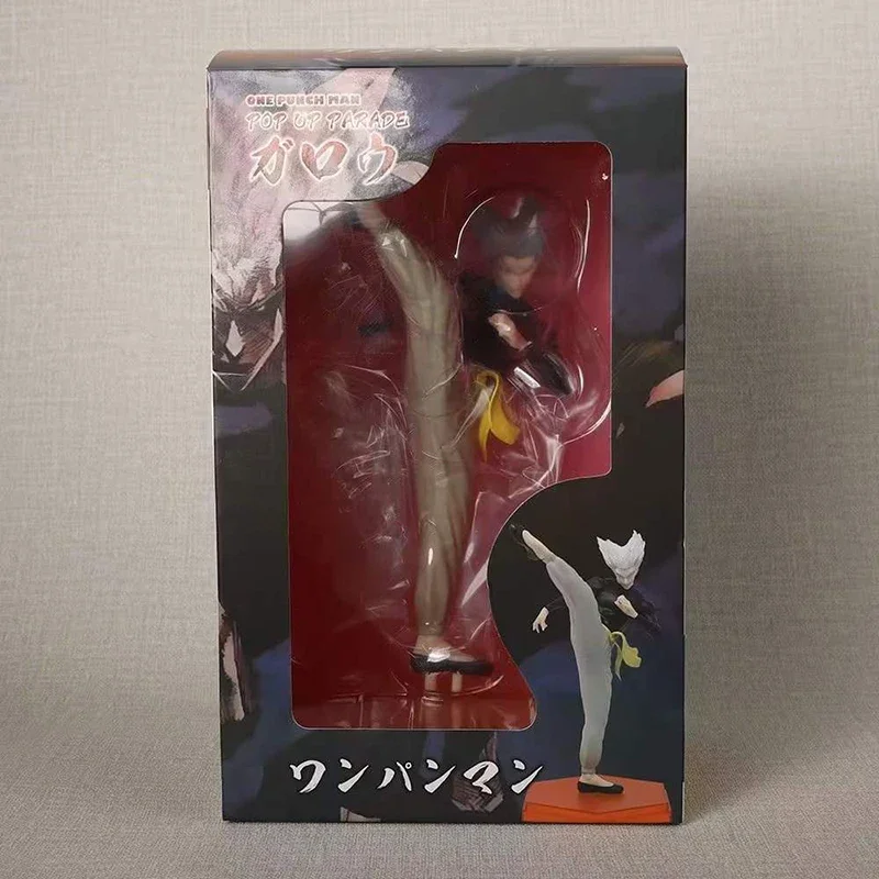 Figura de acción de 18 cm de la serie POP UP PARADE, de la película de anime One Punch Man, con la figura de Saitama y su sudadera con capucha, modelo coleccionable, muñeca, juguete, regalo.