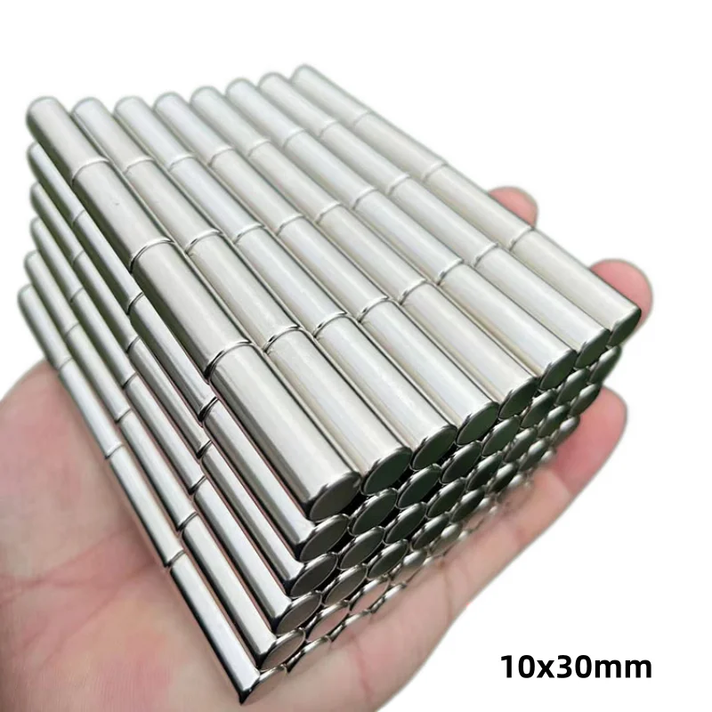 10x30mm Round Magnets 10mmx30mm Strong Powerful Magnetic for Fridge,DIY,Building,Scientific,Craft,Education 10*30