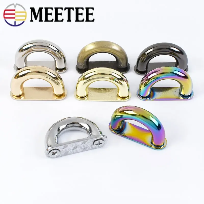 

10/20Pcs 13mm Metal Bag Buckles D Ring Fashion Arch Bridge with Screw Connector Hanger For Bags Belts Strap DIY Leather Craft