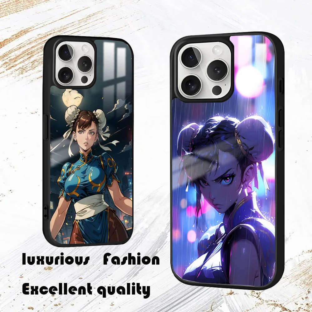 Chun-Li Game-Street-Fighters Phone Case For iPhone 16 15 14 13 12 11 Pro Max Plus Mini PC Fashion High Quality mirror phone case