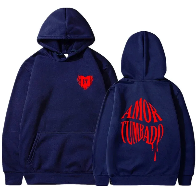 Amor Tumbado Corridos felpe con cappuccio Tumbado, masculino e feminino, pullover casual com capuz, moletons Harajuku 2024