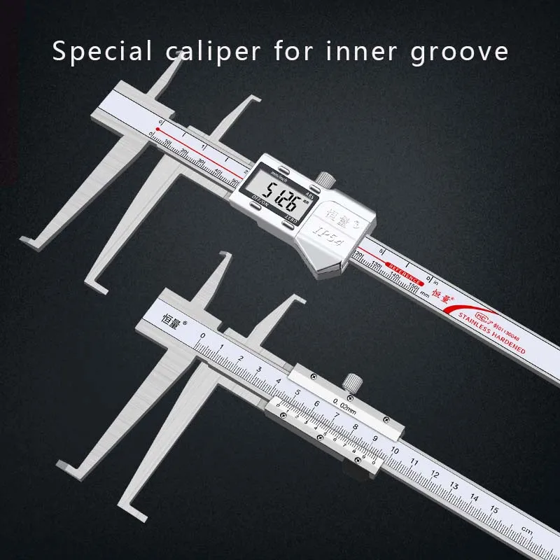 Double Internal Groove Digital Caliper 9-150mm Internal Groove Electronic Vernier Caliper Internal Hole Groove Diameter Caliper