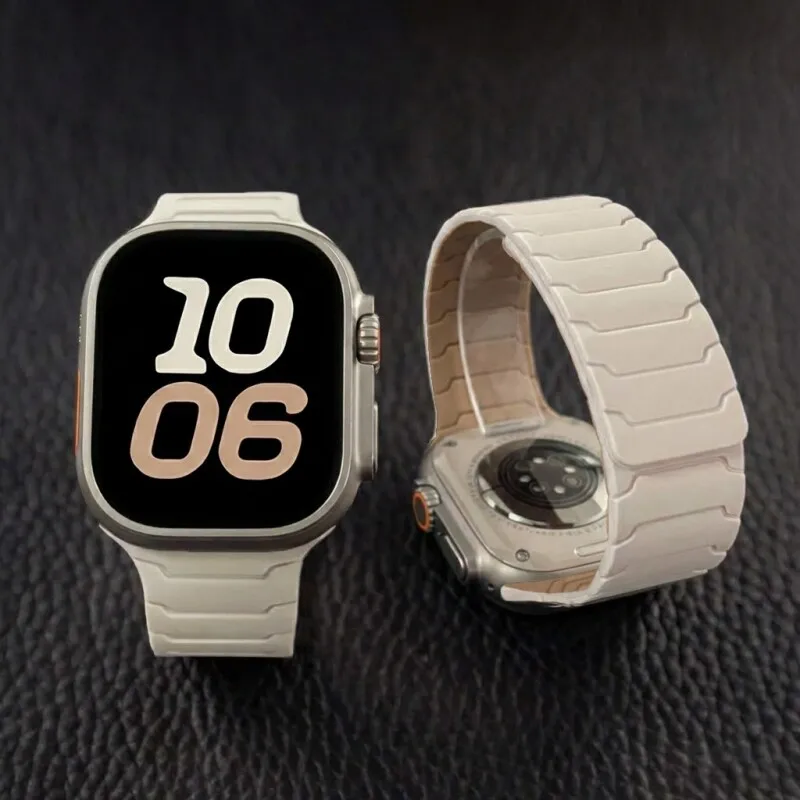 Magnetische Armbänder für Apple Watch Ultra 3 Band 49mm 42-46mm 41-45mm 40-44mm Silikonarmband iWatch Serie 11 10 9 8 7 6 5 SE 3
