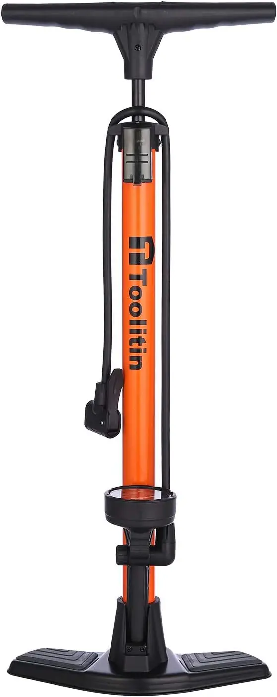 

Floor Bike Pump with Gauge,160 PSI High Pressure,Bicycle Pump Compatible with Presta and Schrader Valve
